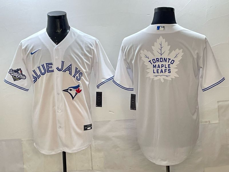 Men 2025 Toronto Blue Jays Blank White Game Nike MLB Jersey style 012->->